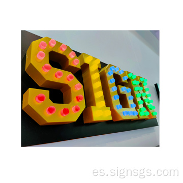 Letrero de letra de canal retroiluminado LED personalizado